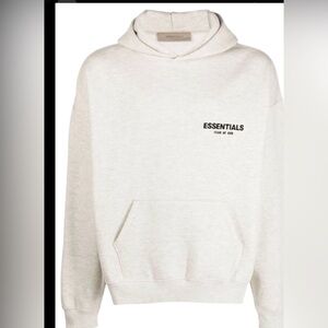 Fear of God Essentials Light Gray Hoodie